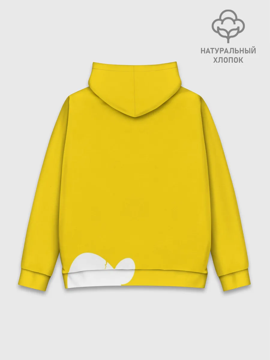 Худи мужской база хлопок / Yellow egg. Oto Ai