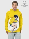 Худи мужской база хлопок / Yellow egg. Oto Ai