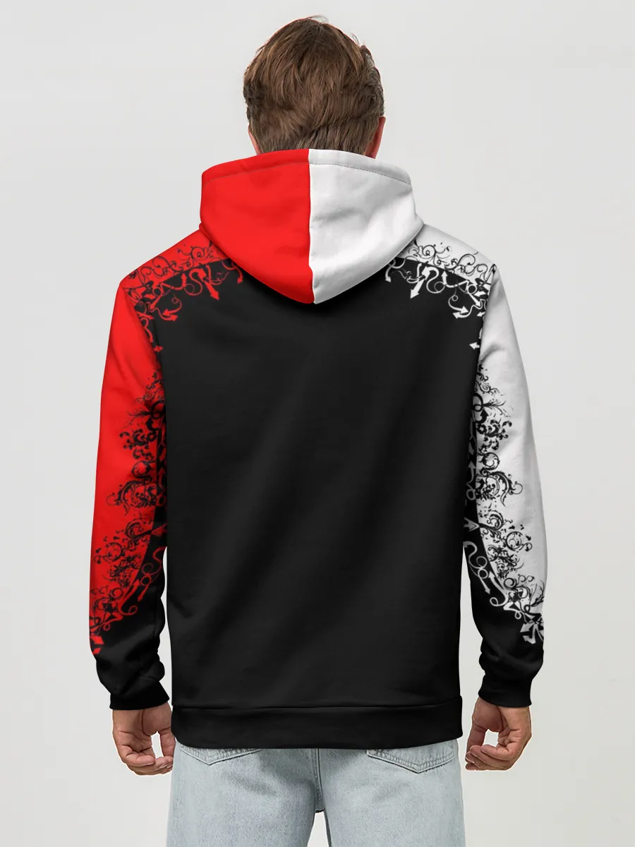 Худи мужской база хлопок / Red White Skull - Череп