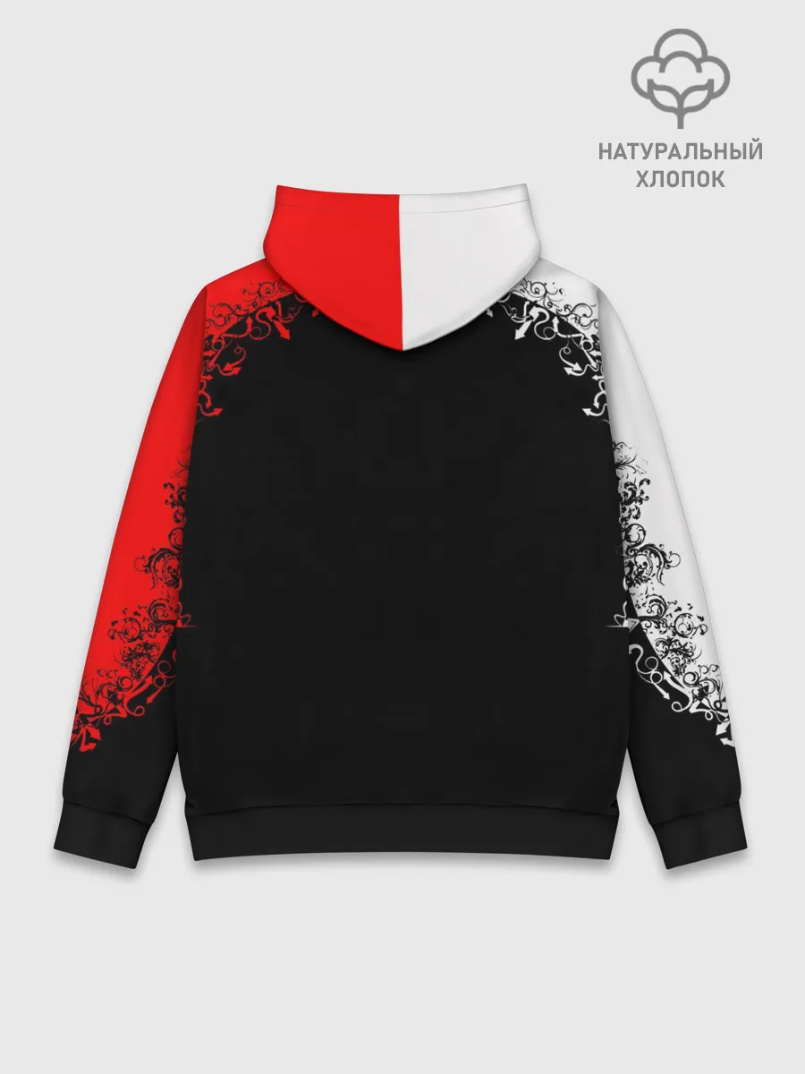 Худи мужской база хлопок / Red White Skull - Череп