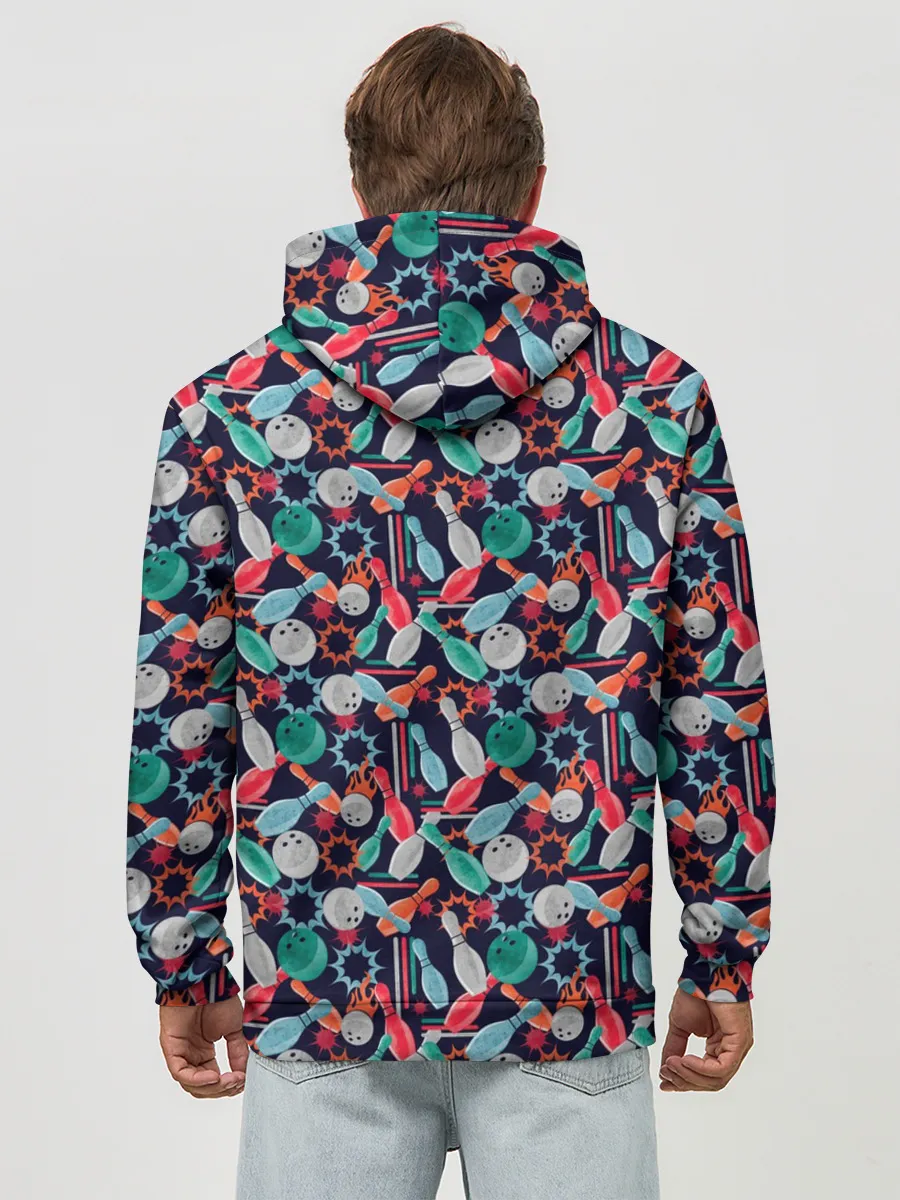 Худи мужской база хлопок / Боулинг