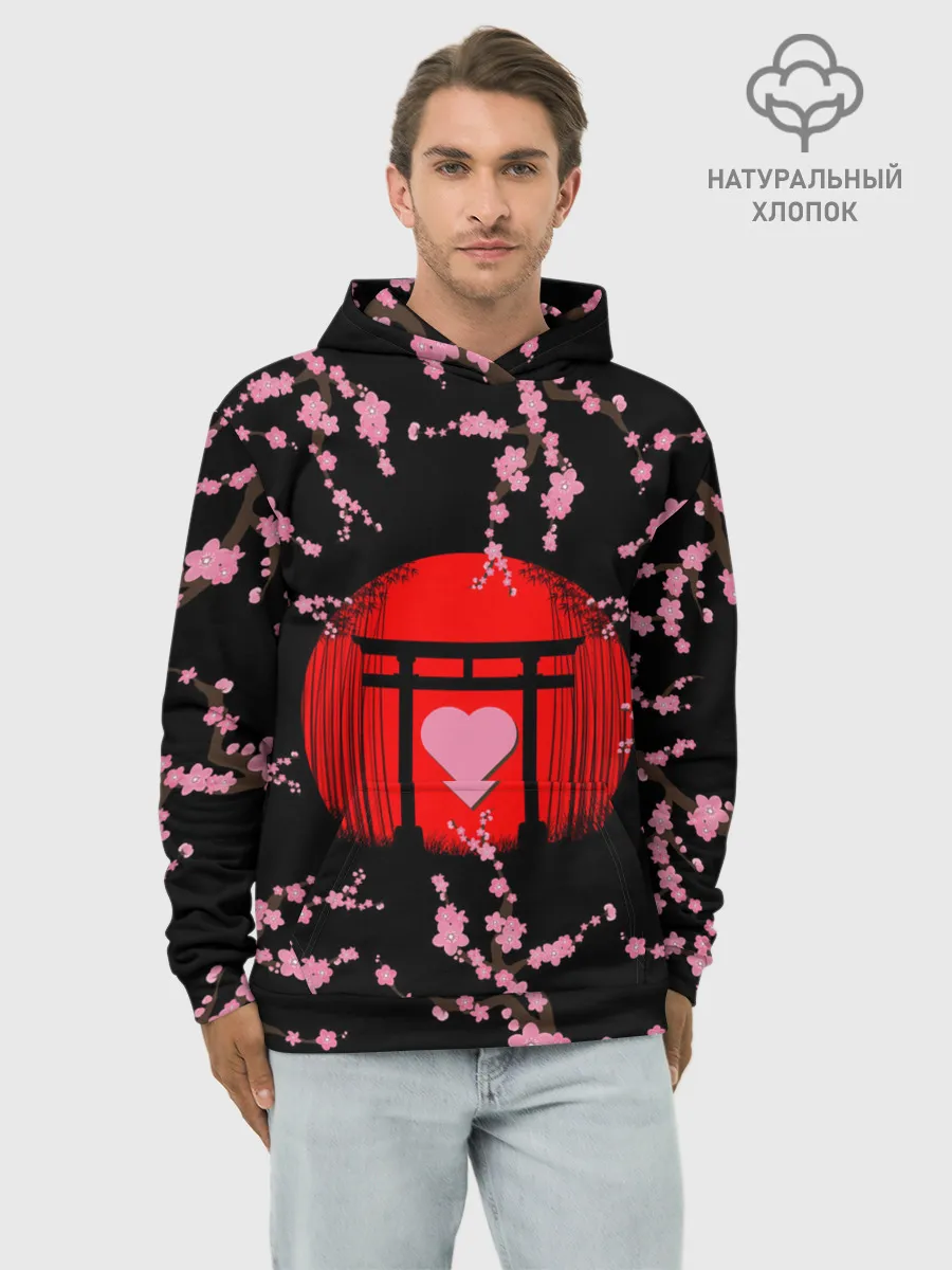 Худи мужской база хлопок / Сакура | Япония | Japan