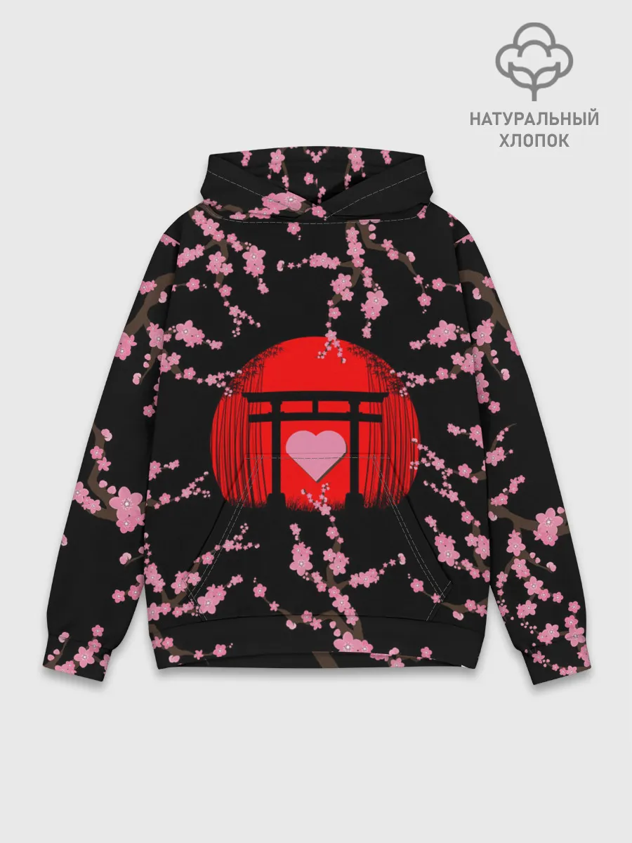 Худи мужской база хлопок / Сакура | Япония | Japan