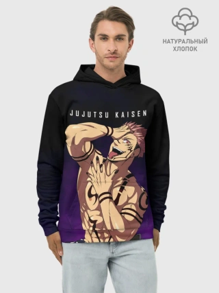Худи мужской база хлопок / Сукуна Магическая битва