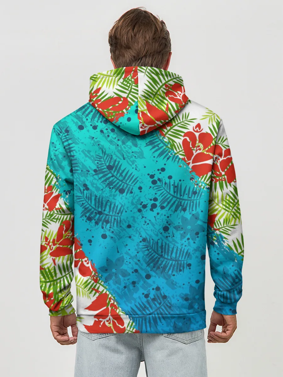 Худи мужской база хлопок / ЛЕТНИЕ КРАСКИ | ТРОПИКИ / SUMMER / МОРЕ