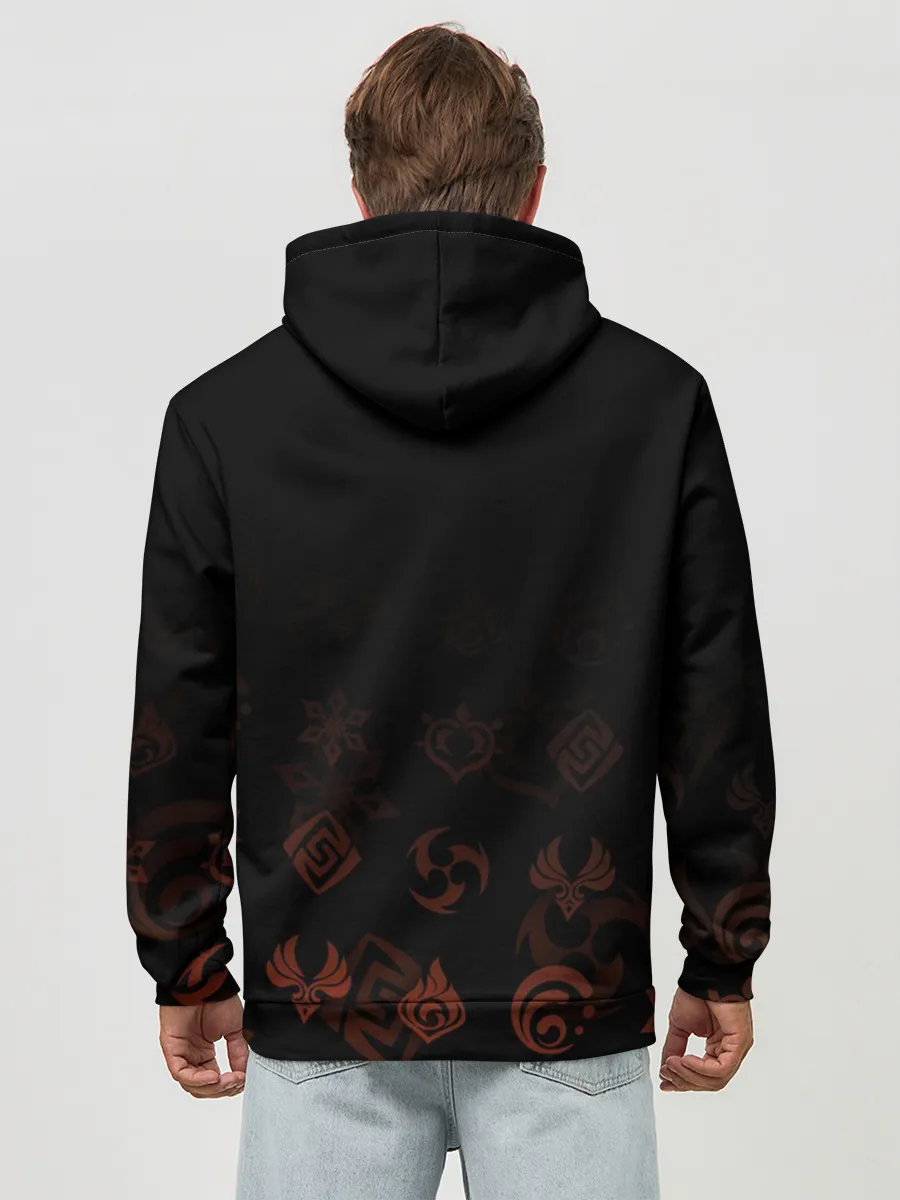 Худи мужской база хлопок / Дилюк, Genshin Impact