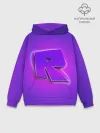 Худи мужской база хлопок / ROBLOX NEON LOGO | РОБЛОКС