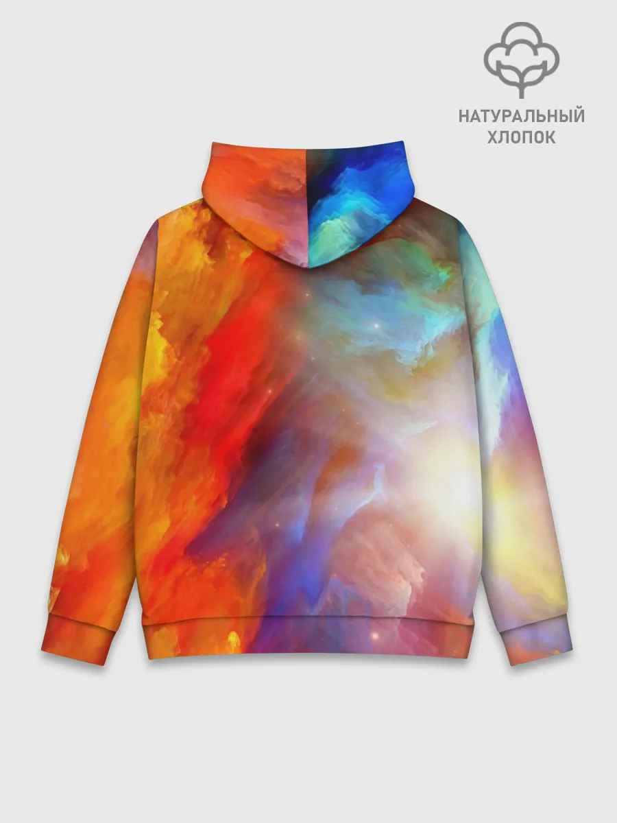 Худи мужской база хлопок / Сине-желтое небо