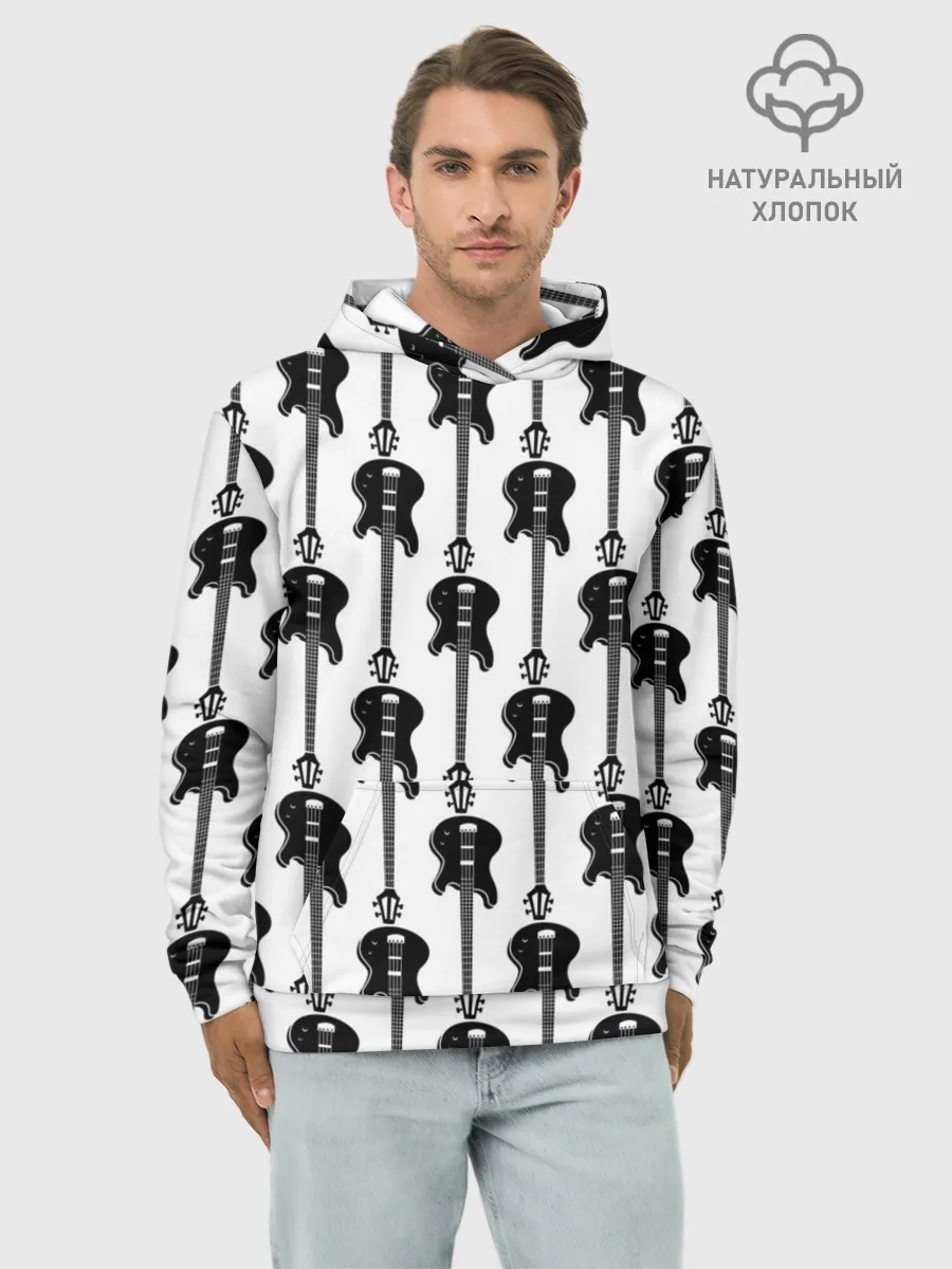 Худи мужской база хлопок / GUITAR ELECTRIC