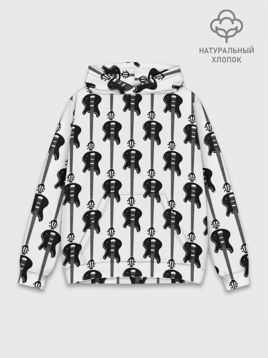 Худи мужской база хлопок / GUITAR ELECTRIC