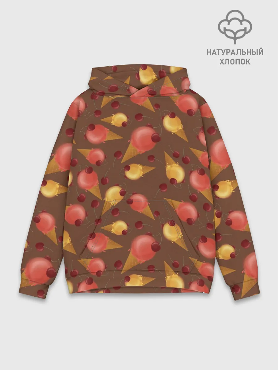 Худи мужской база хлопок / Сладкое мороженое