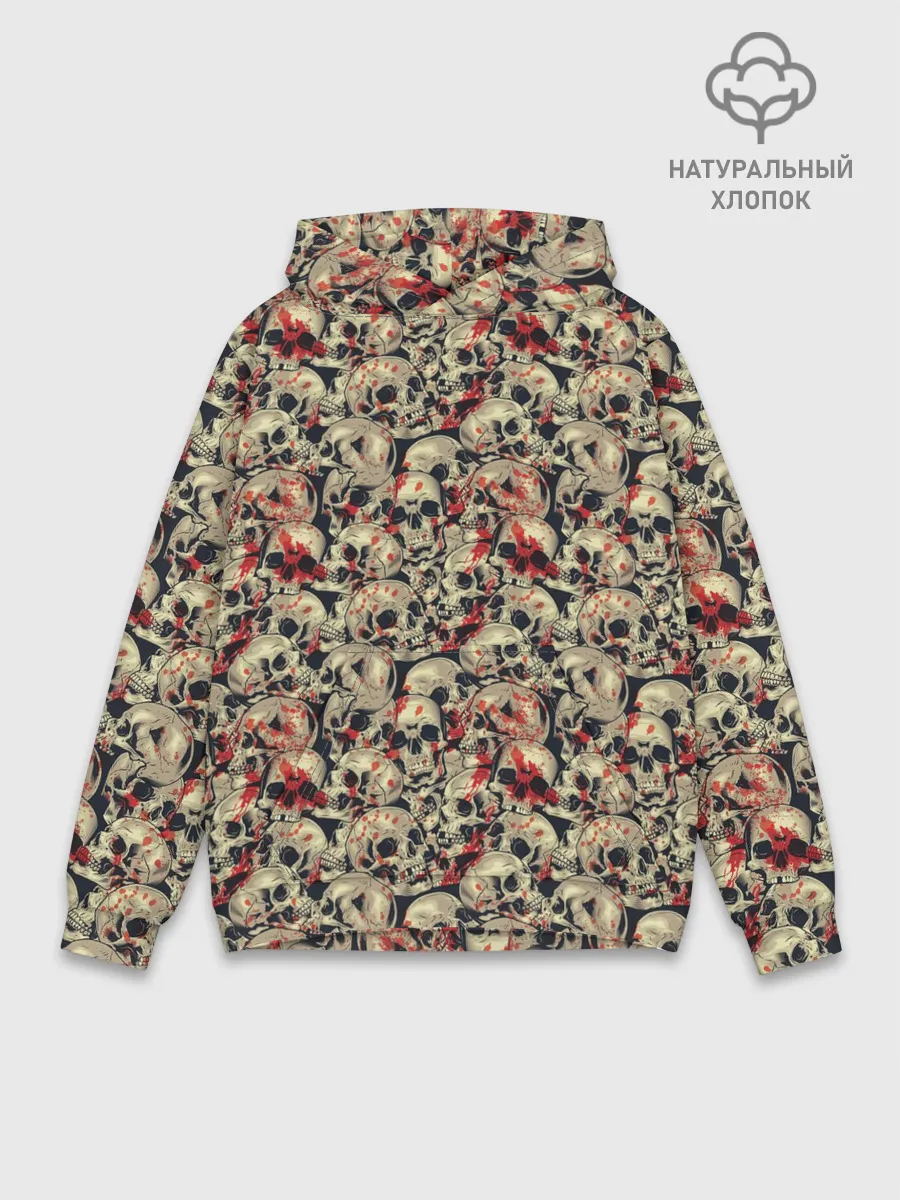 Худи мужской база хлопок / Кровавые Черепа