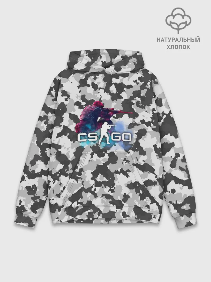 Худи мужской база хлопок / Хэдшoт-CS:GO