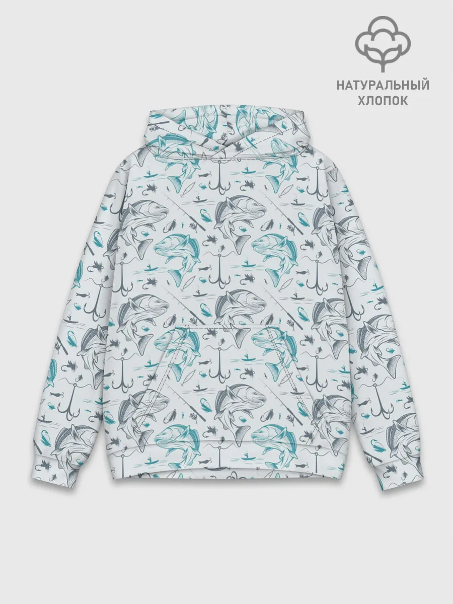 Худи мужской база хлопок / Рыбалка