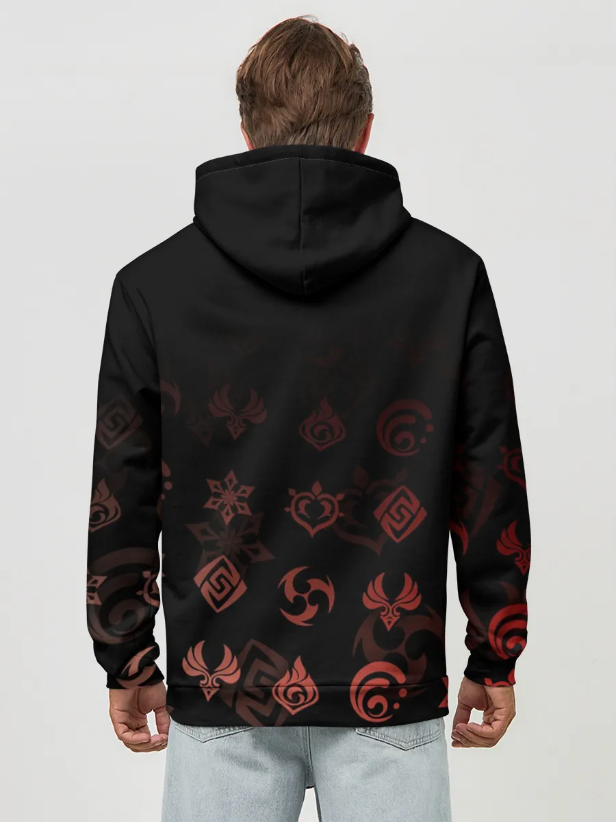 Худи мужской база хлопок / Кли, Genshin Impact