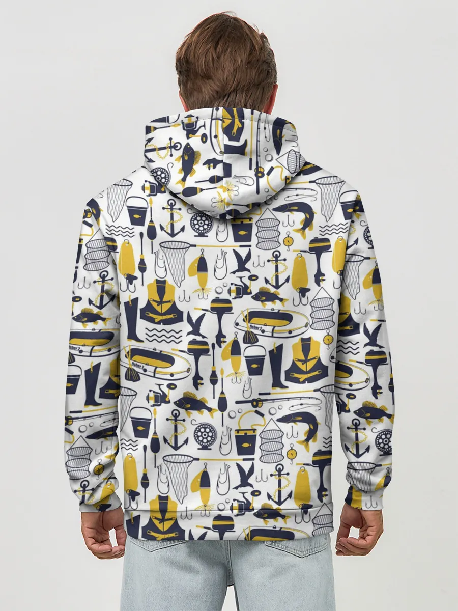 Худи мужской база хлопок / Рыбалка