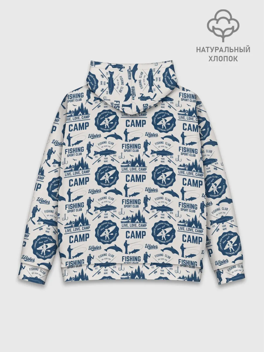 Худи мужской база хлопок / Fishing Club