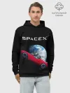Худи мужской база хлопок / Space X Zero gravity car