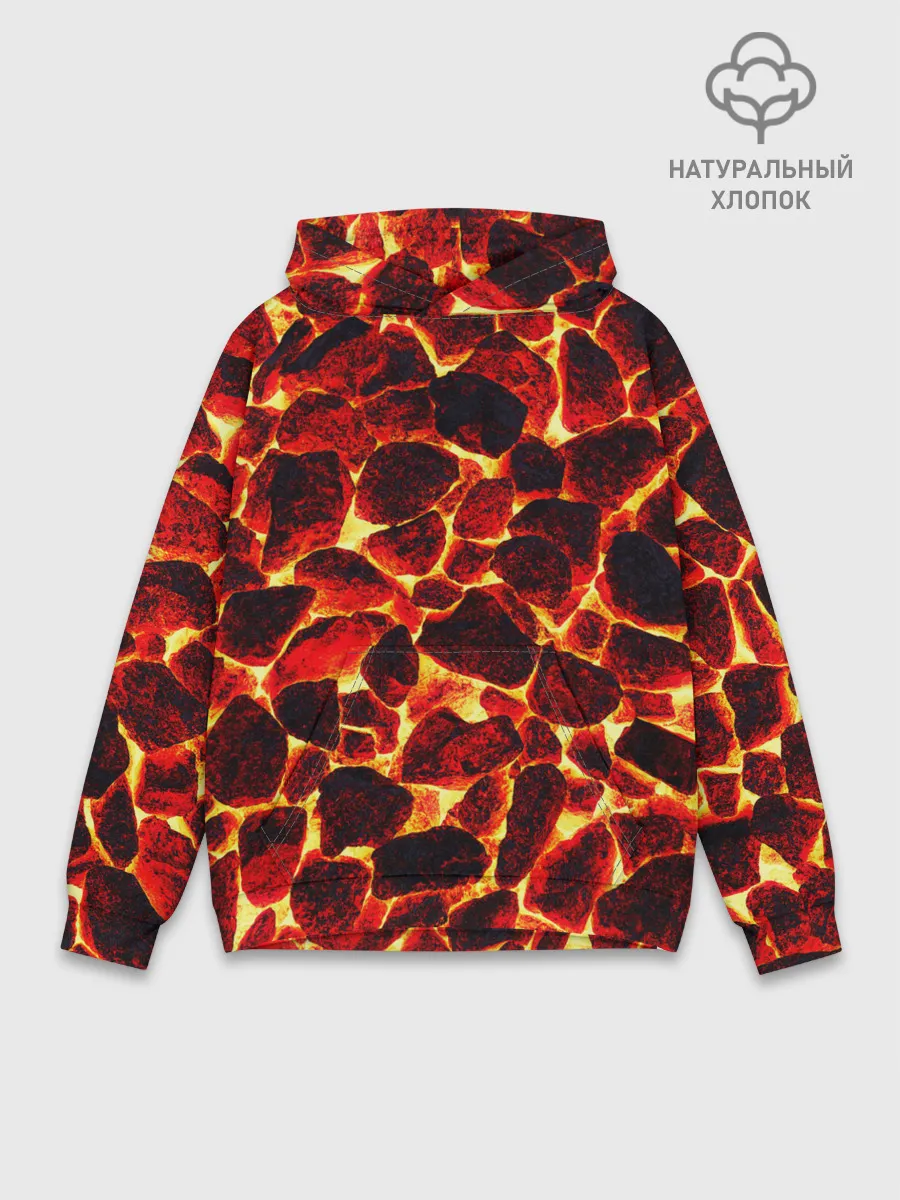 Худи мужской база хлопок / КАМНИ В МАГМЕ | ROCKS IN MAGMA