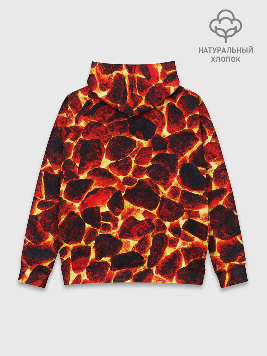 Худи мужской база хлопок / КАМНИ В МАГМЕ | ROCKS IN MAGMA
