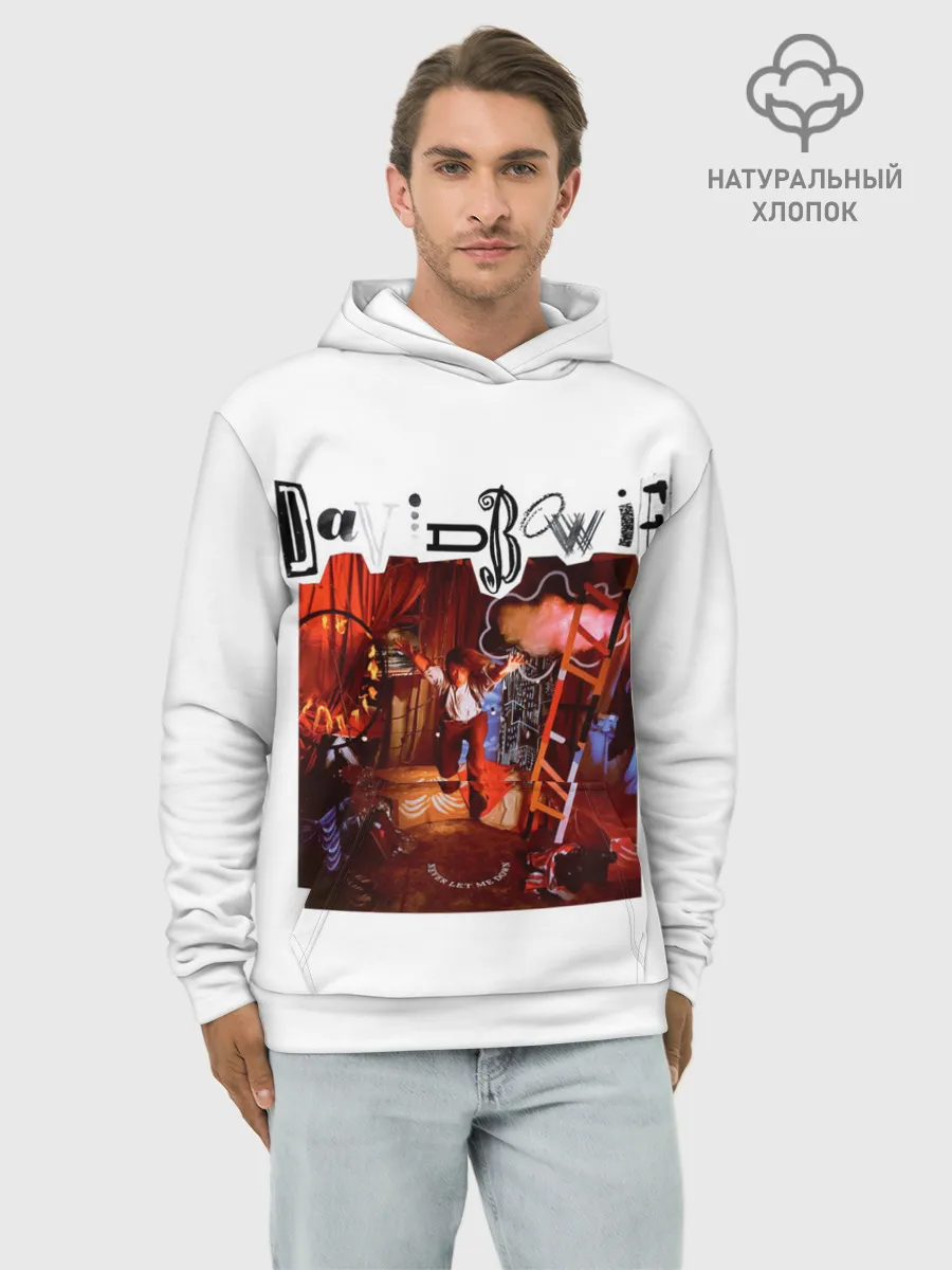 Худи мужской база хлопок / Never Let Me Down - David Bowie
