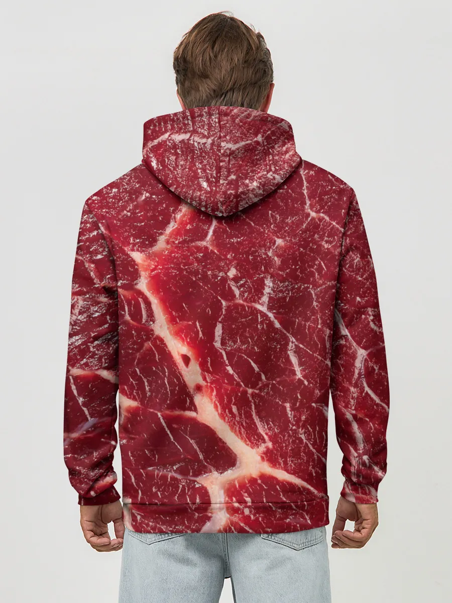 Худи мужской база хлопок / Мясо на Хэллоуин