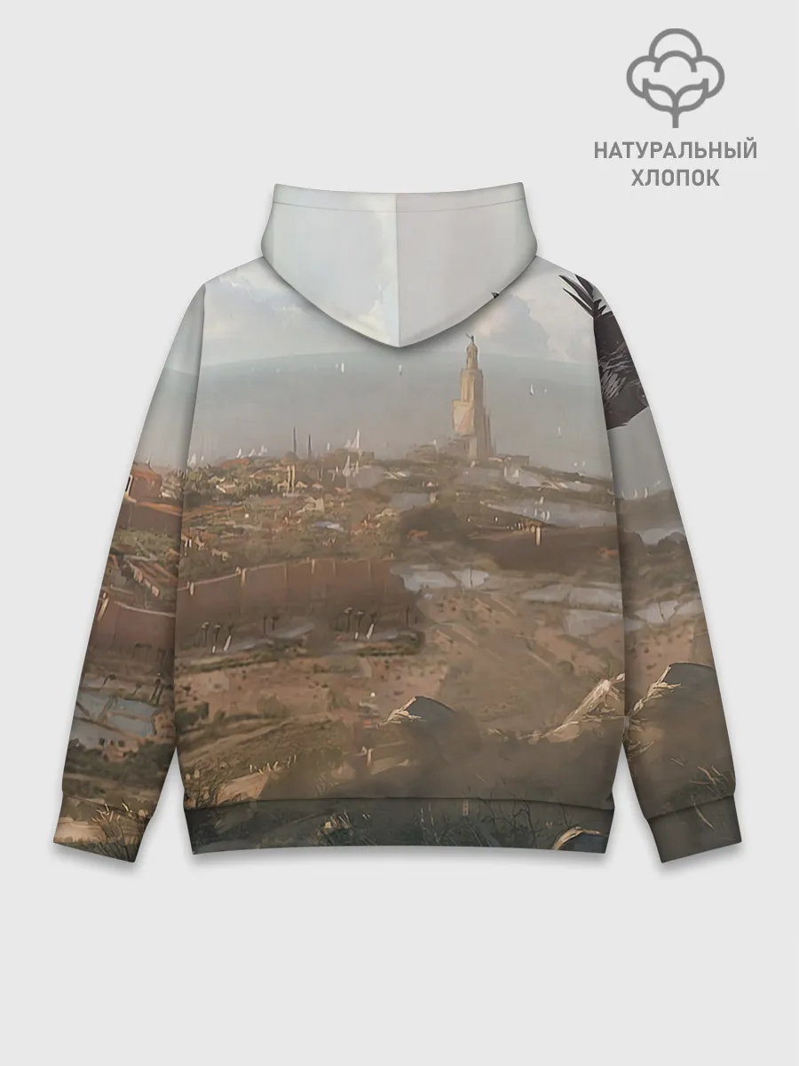 Худи мужской база хлопок / Байек на коне