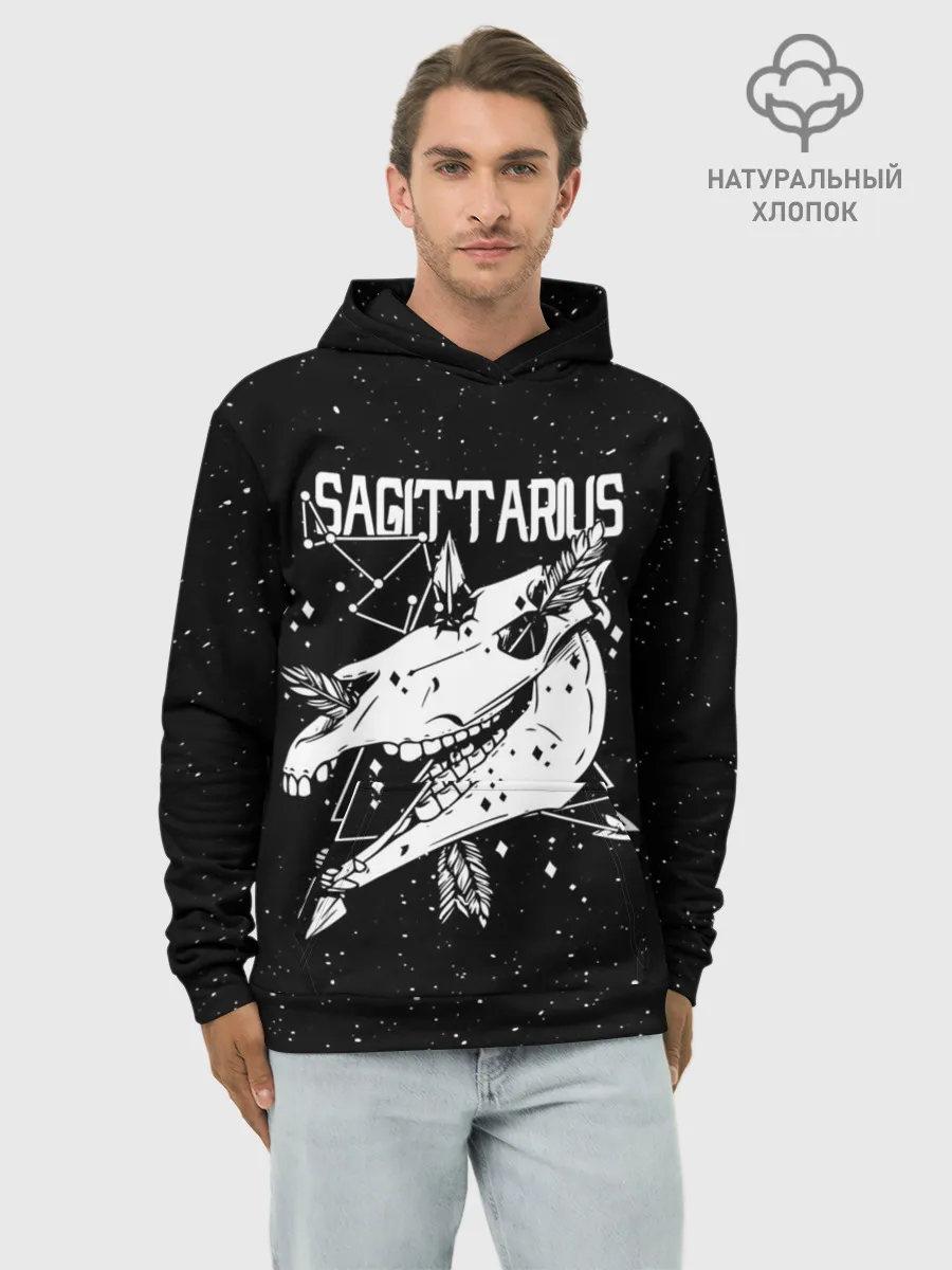 Худи мужской база хлопок / Dark Sagittarius