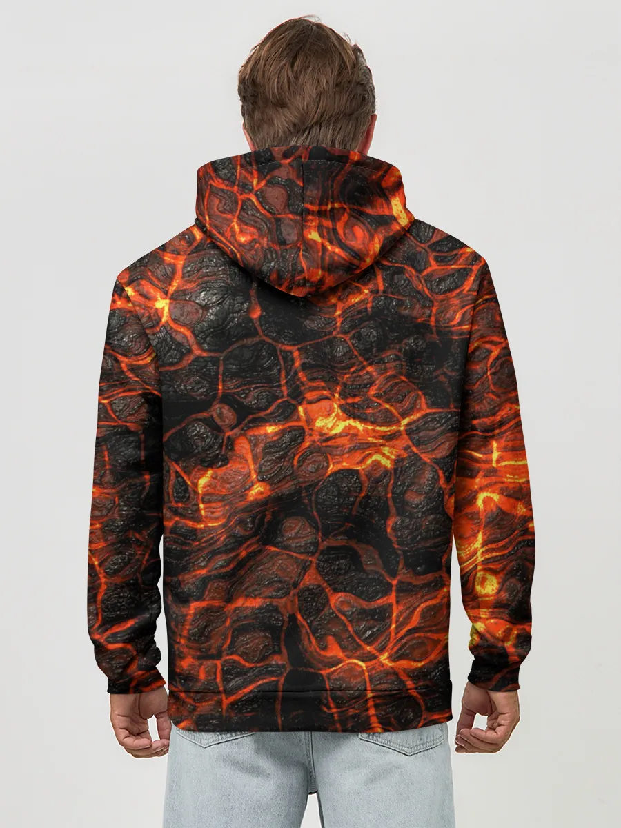 Худи мужской база хлопок / Горящая лава