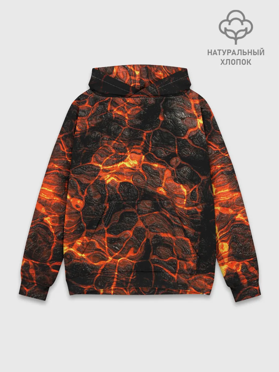 Худи мужской база хлопок / Горящая лава