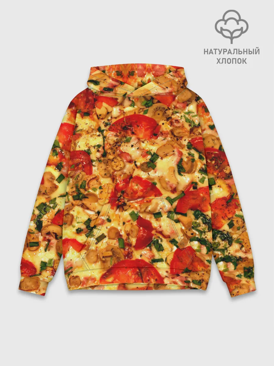 Худи мужской база хлопок / Пицца с грибами