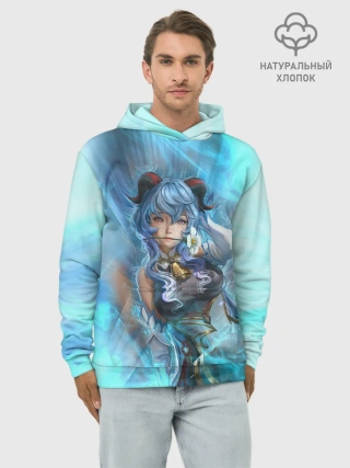 Худи мужской база хлопок / Гань Юй | Ganyu | Геншин Импакт