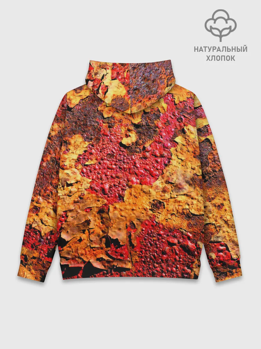 Худи мужской база хлопок / Живопись коррозии металла