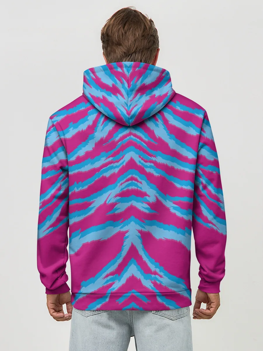 Худи мужской база хлопок / Неоновая шкура тигра