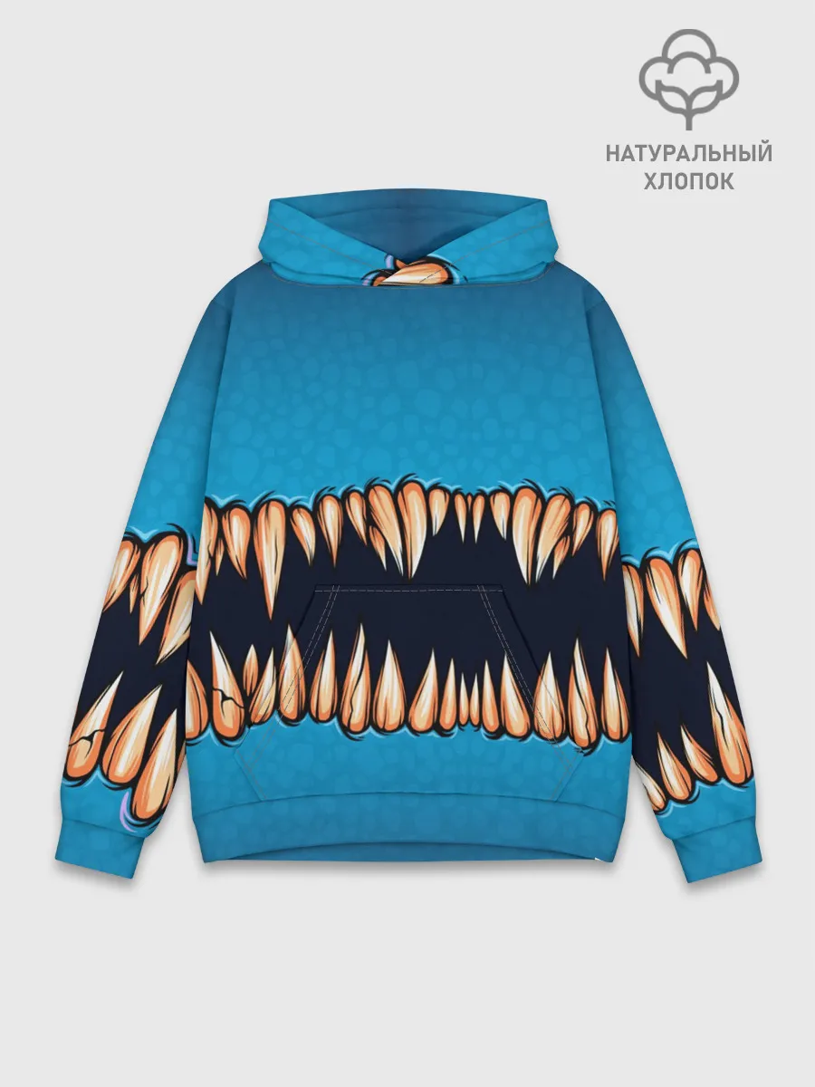 Худи мужской база хлопок / Зубастая коллекция