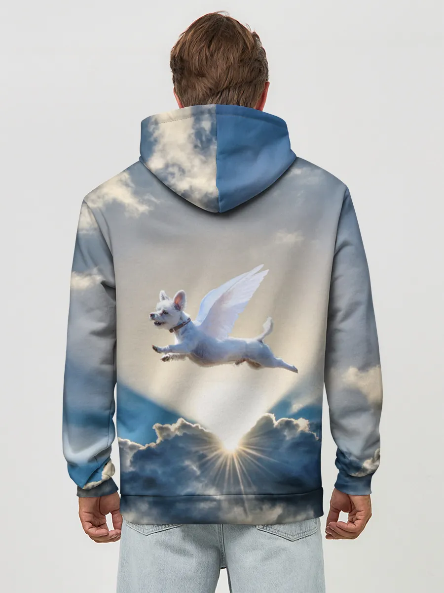 Худи мужской база хлопок / Ангельский пес