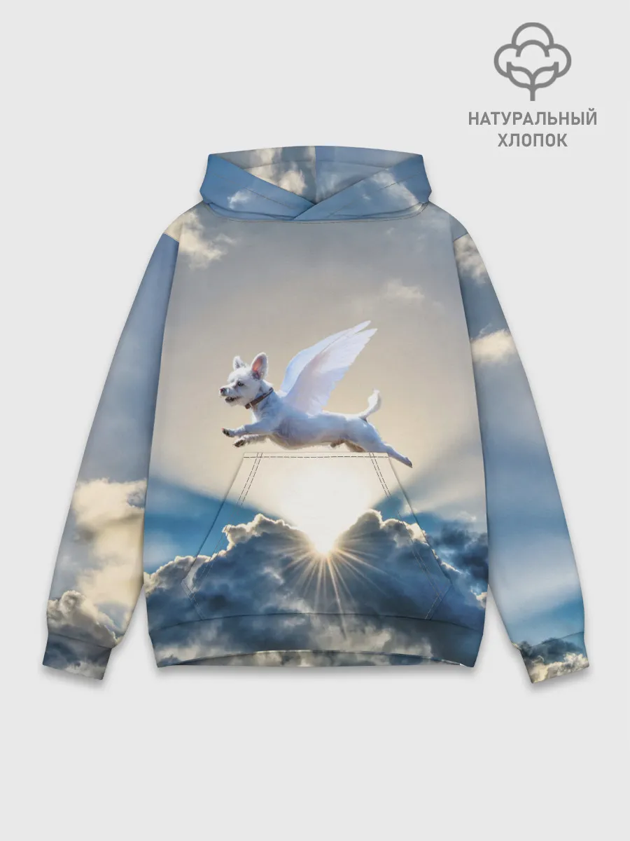 Худи мужской база хлопок / Ангельский пес
