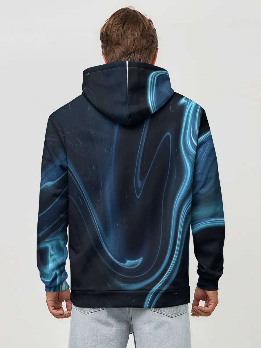 Худи мужской база хлопок / Космическая волна