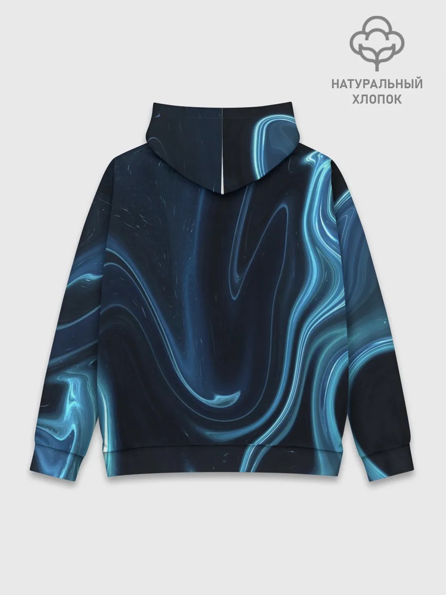 Худи мужской база хлопок / Космическая волна