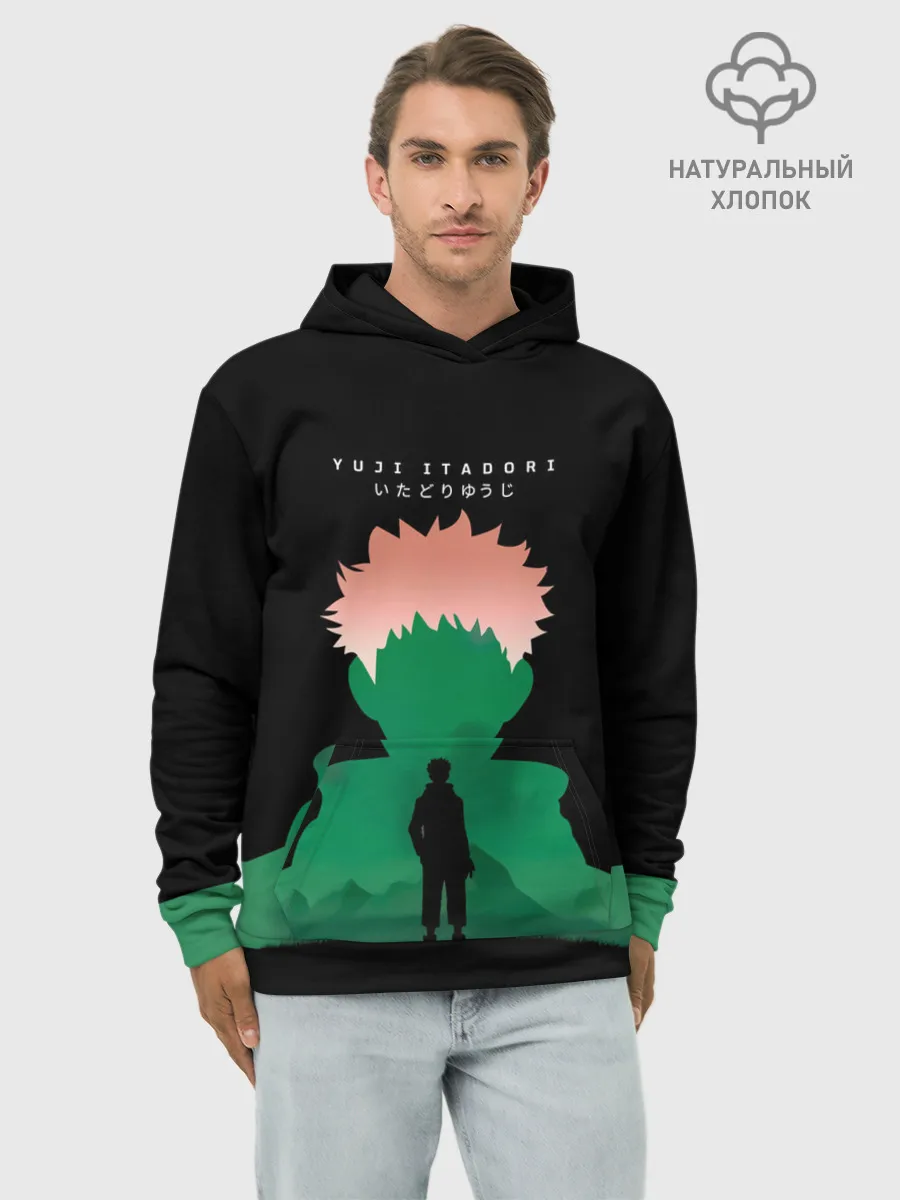 Худи мужской база хлопок / Itadori Yuji Jujutsu Kaisen