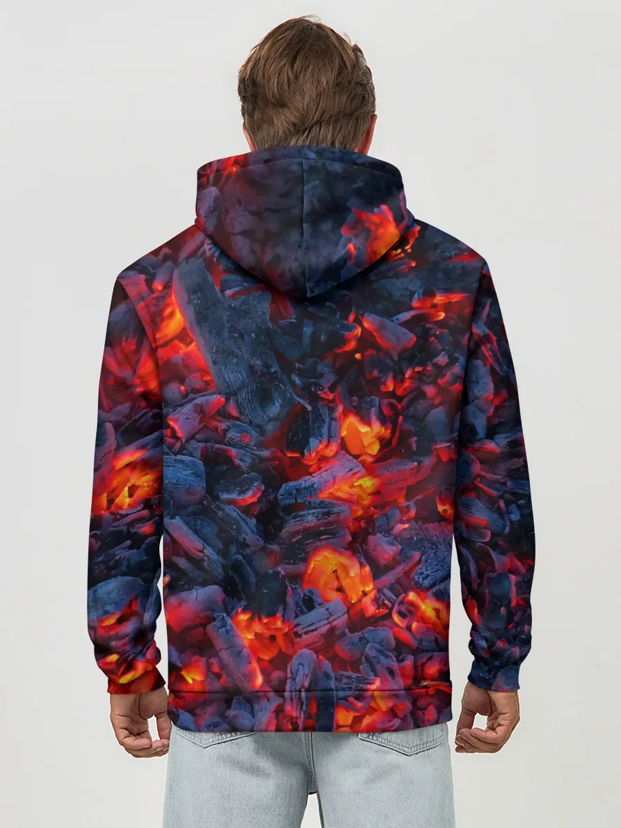 Худи мужской база хлопок / Магия углей