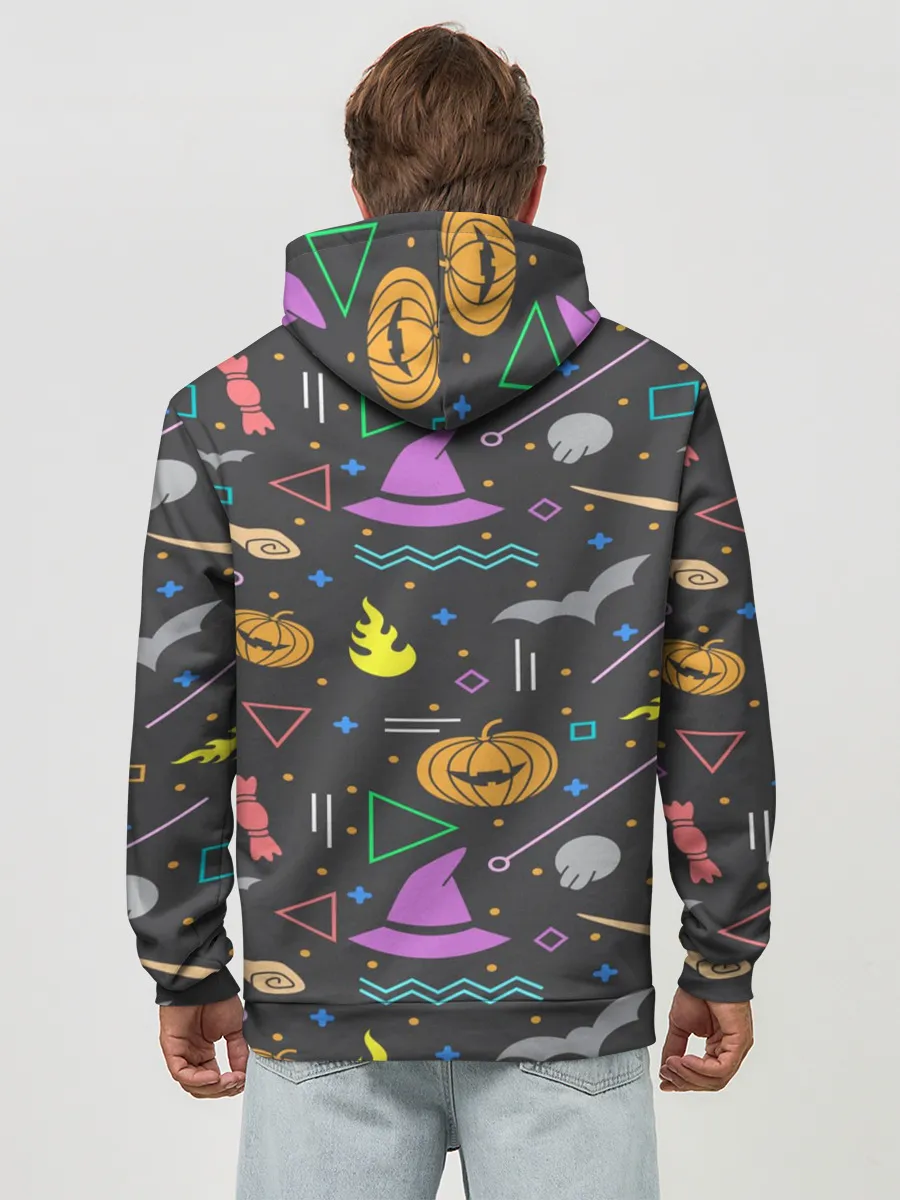 Худи мужской база хлопок / Уютный Halloween