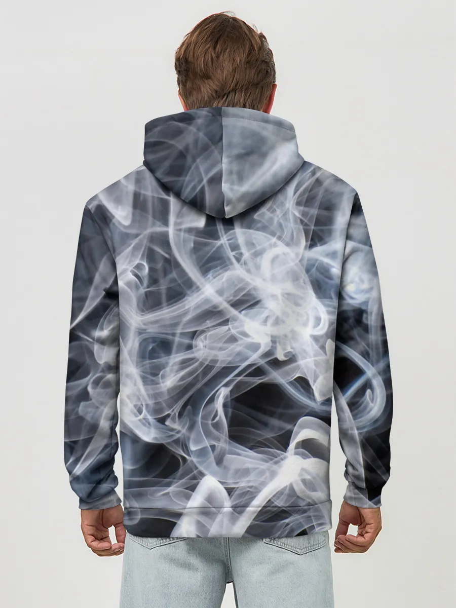 Худи мужской база хлопок / Графика дыма