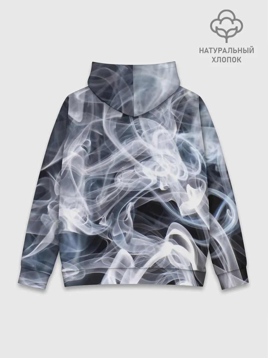 Худи мужской база хлопок / Графика дыма