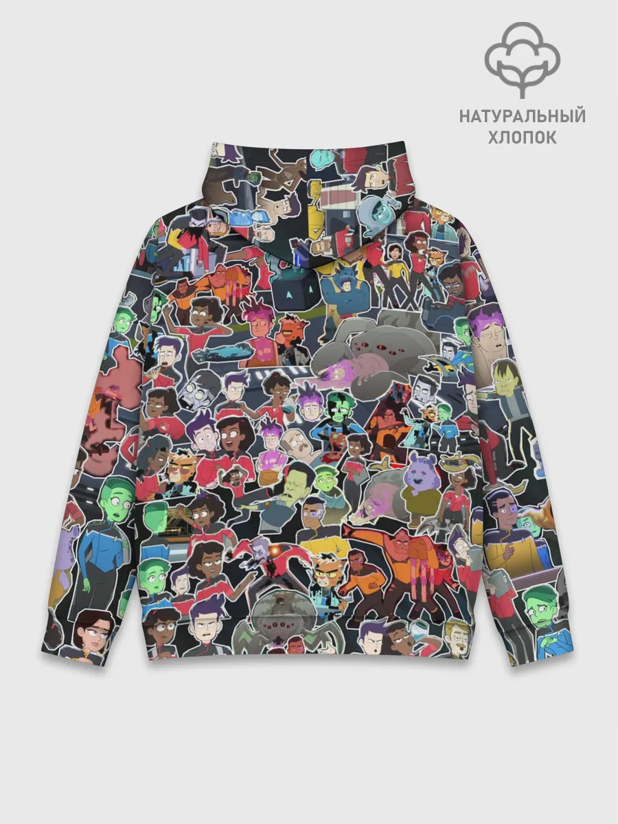 Худи мужской база хлопок / Нижние палубы стикерпак