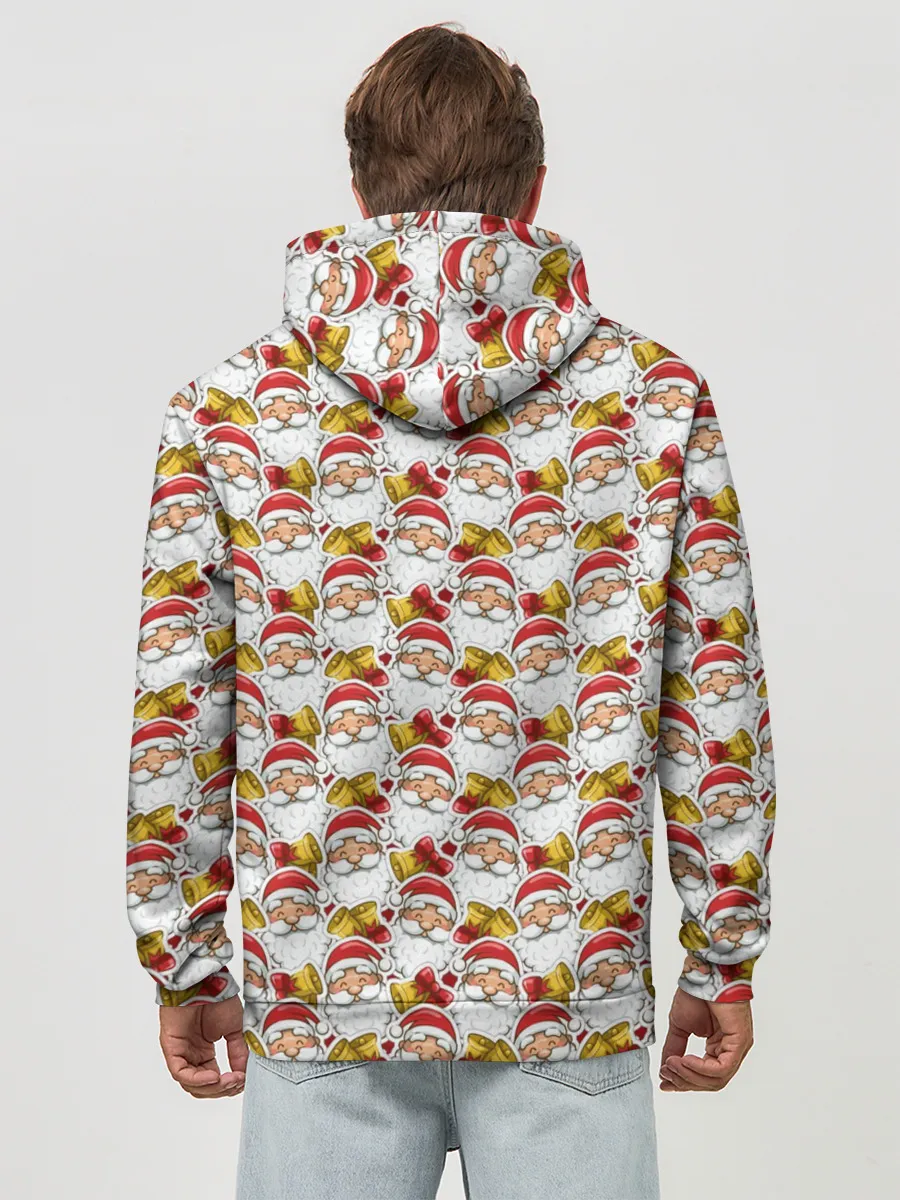 Худи мужской база хлопок / Дед Мороз