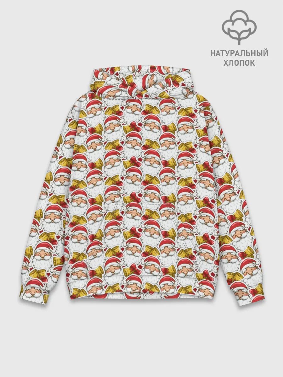 Худи мужской база хлопок / Дед Мороз