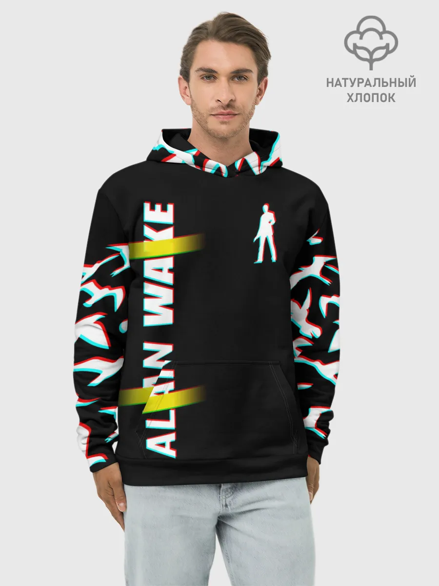 Худи мужской база хлопок / Alan Wake Glitch