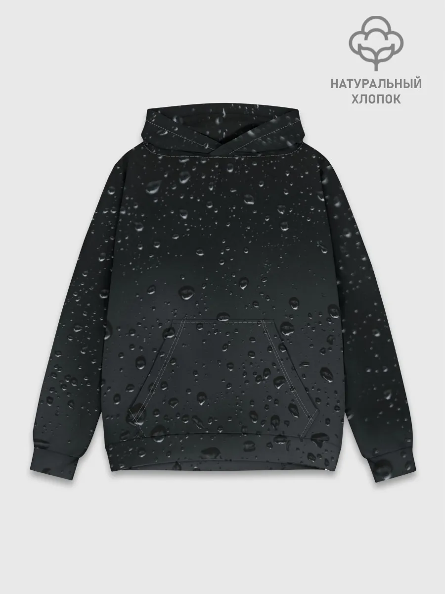 Худи мужской база хлопок / Ночной дождь