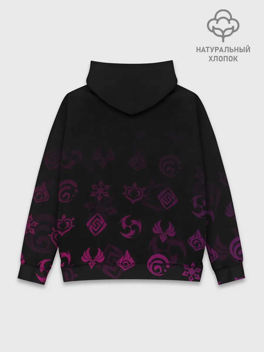 Худи мужской база хлопок / Розария / Genshin Impact